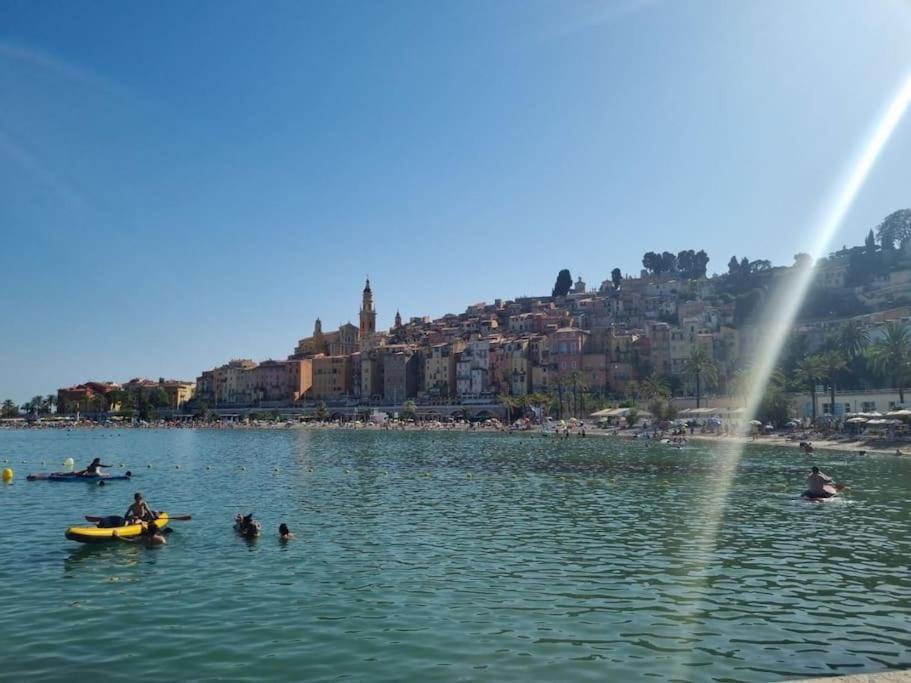 Le Garavan, Superbe Studio Vue Mer Et Vieux Menton Buitenkant foto